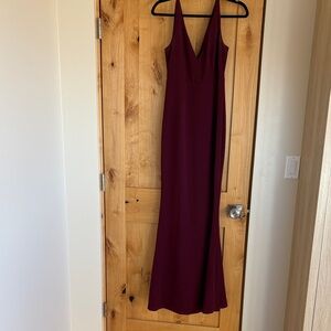Lulu's Deep Burgundy Maxi Dress